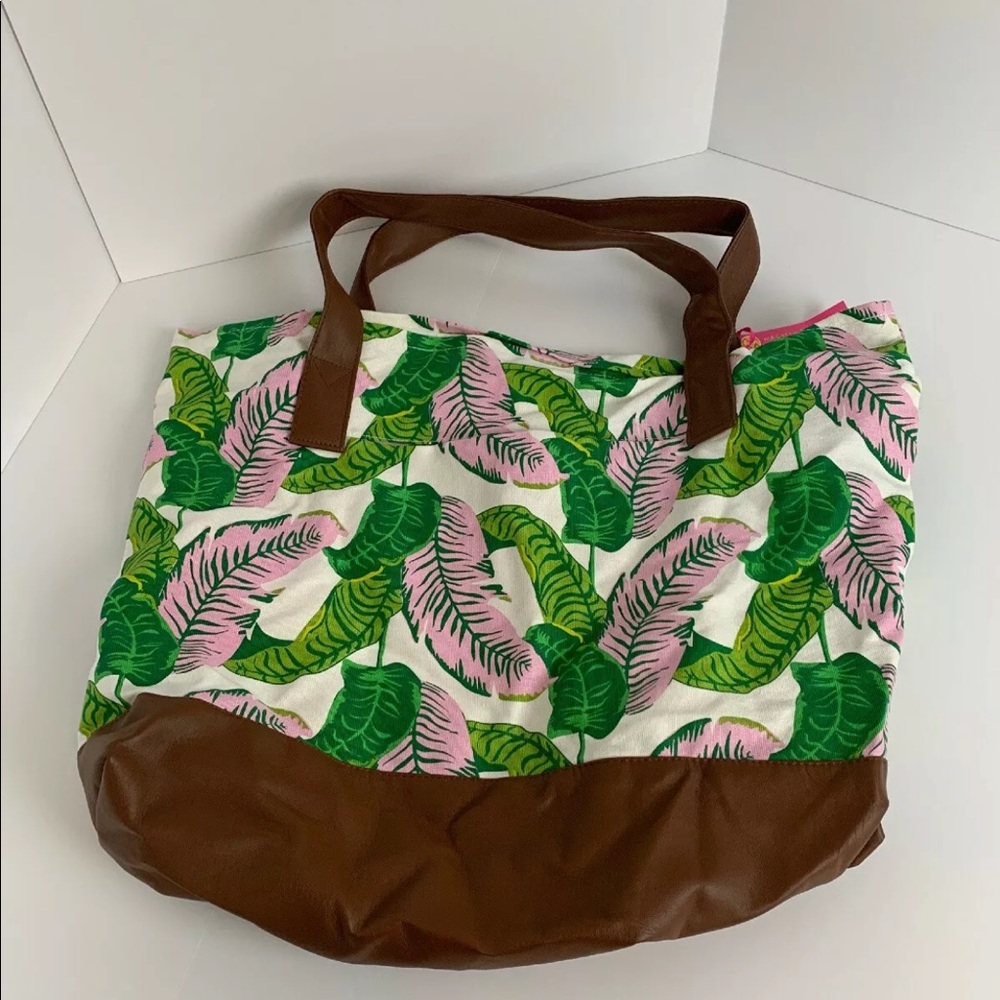 Macbeth Collection Tropical Leaf Tote Bag